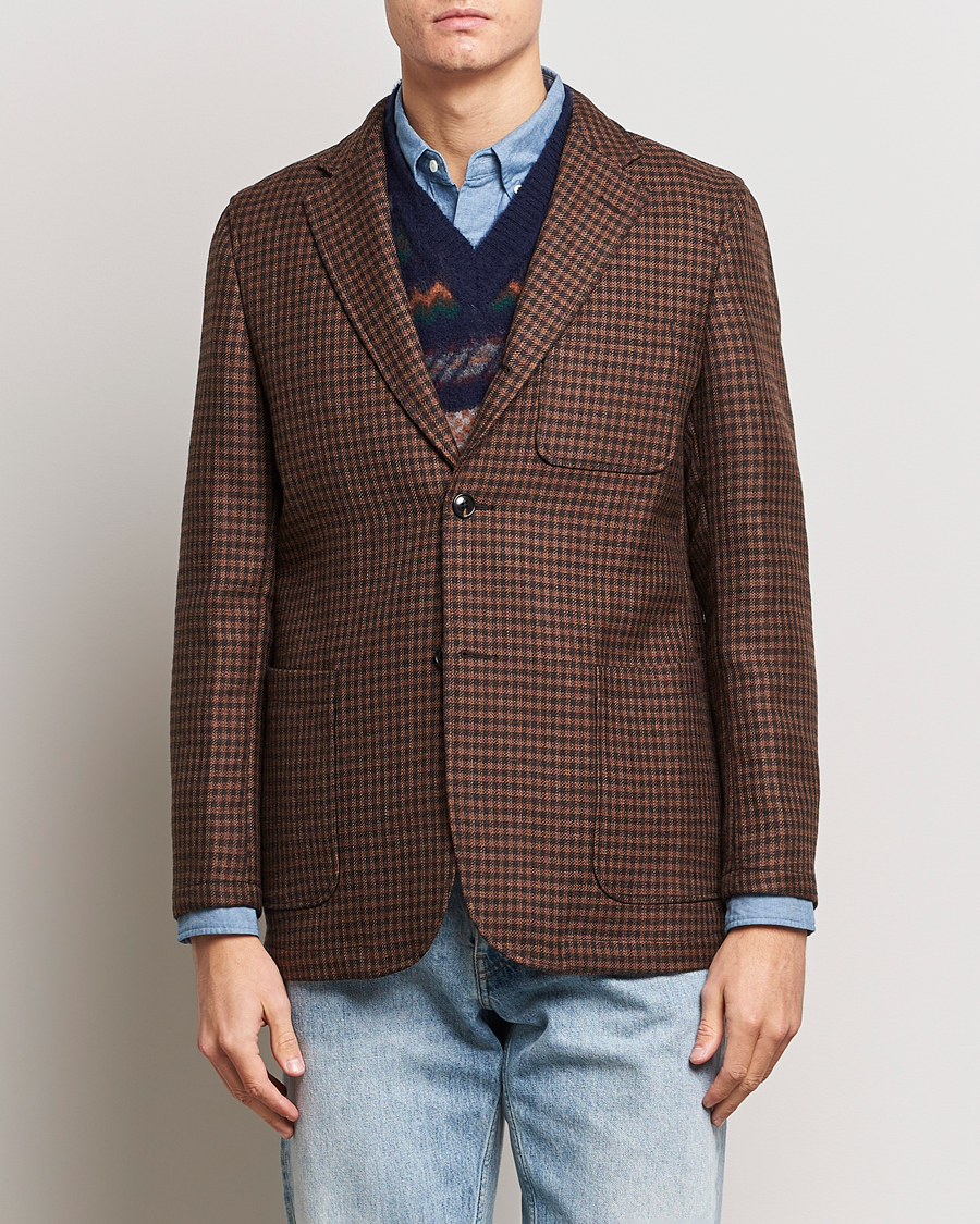 Heren | Blazers | BEAMS PLUS | Houndstooth Twill Blazer Brown