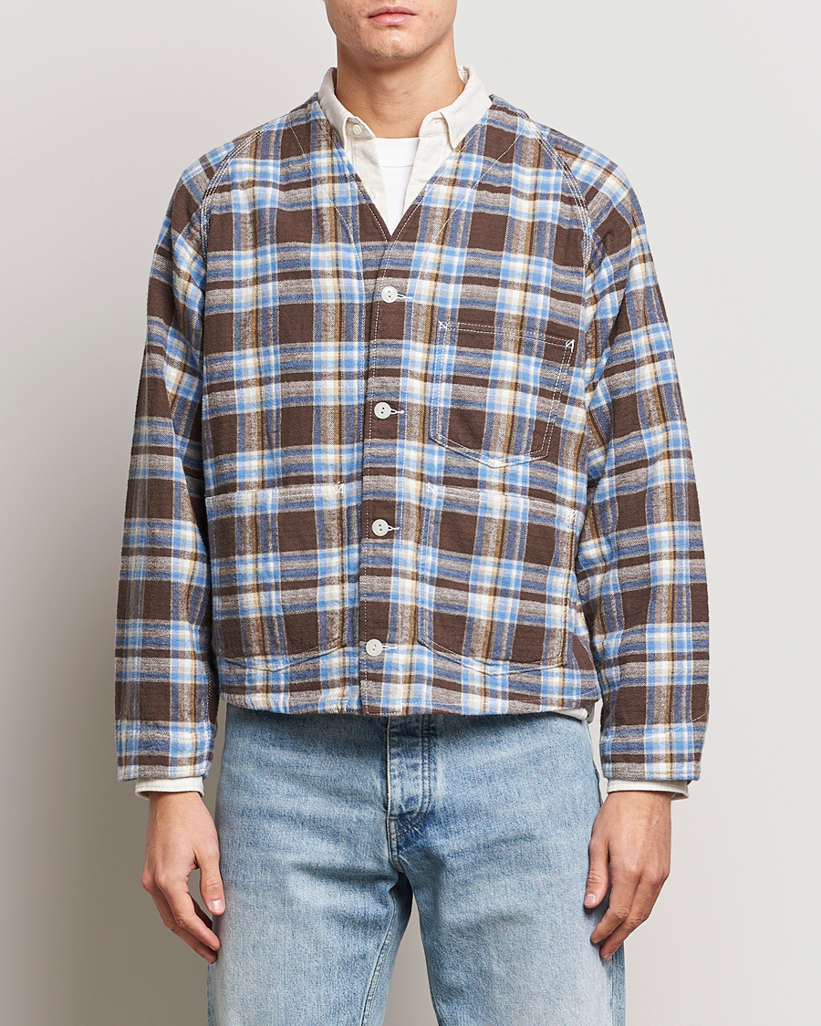 Heren | Jassen | BEAMS PLUS | Engineer Jacket Blue Check