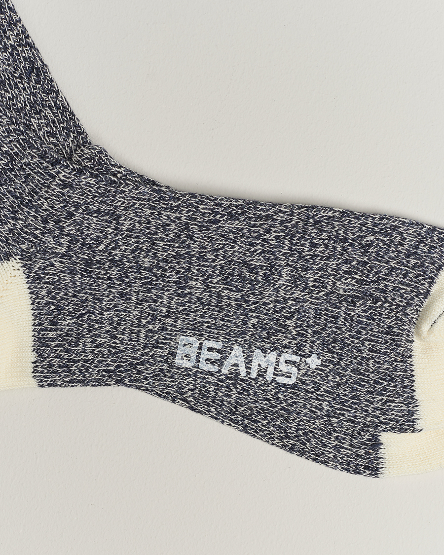 Heren |  | BEAMS PLUS | Rag Socks Grey/Navy