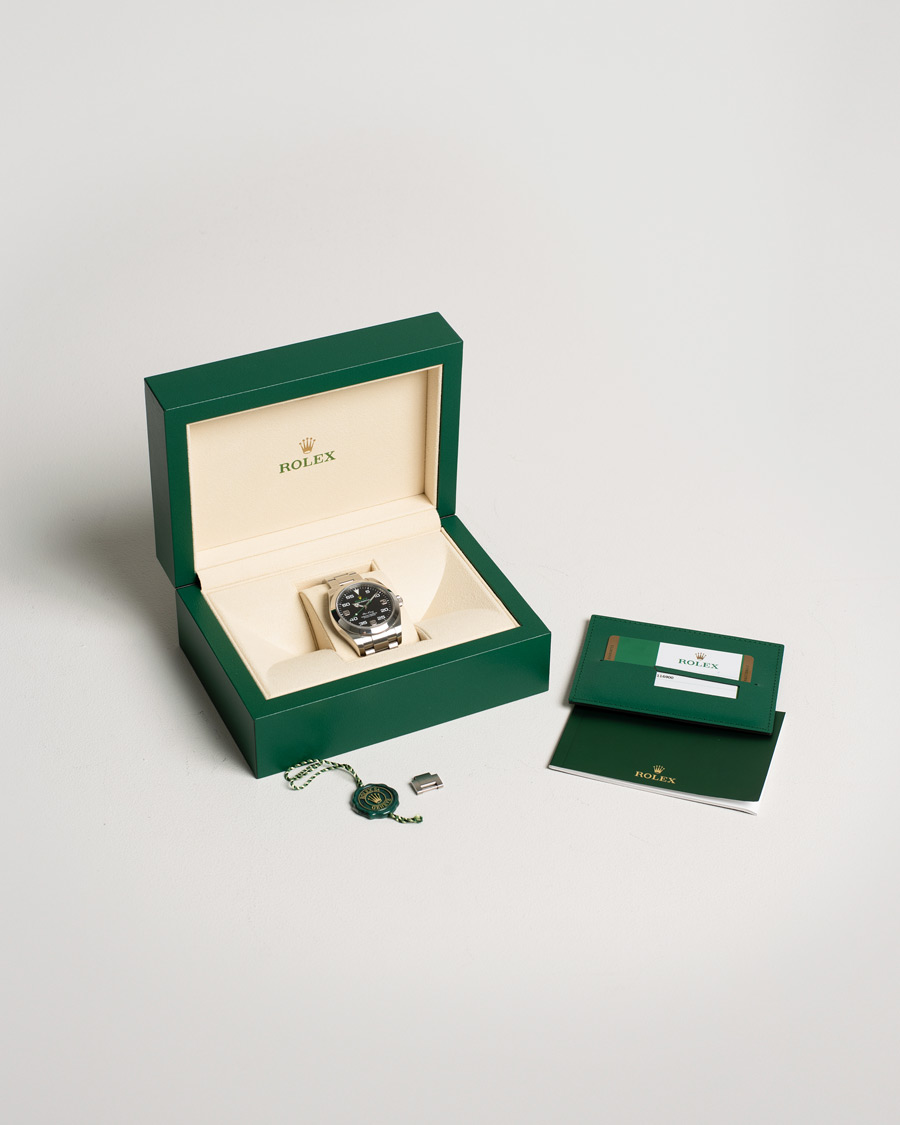 Heren | Rolex Pre-Owned Air-King Steel Black 116900 | Rolex Pre-Owned | Air-King Steel Black 116900