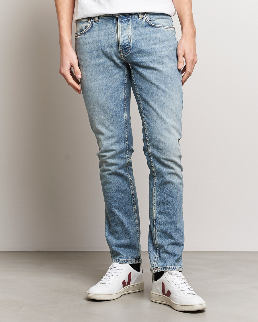 Heren | Blauwe jeans | Nudie Jeans | Grim Tim Jeans Blue Smoke