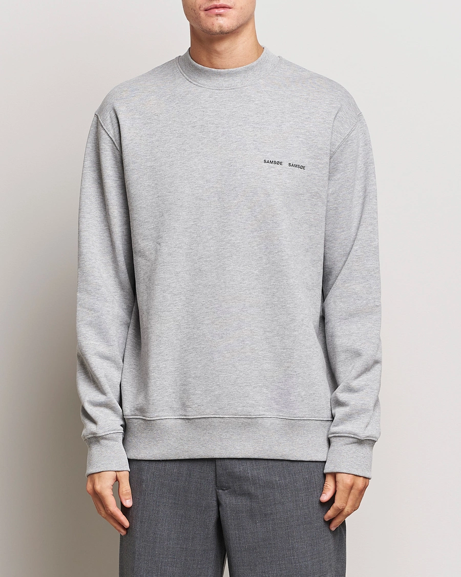 Heren | Sweatshirts | Samsøe Samsøe | Norsbro Crew Neck Sweatshirt Grey Melange