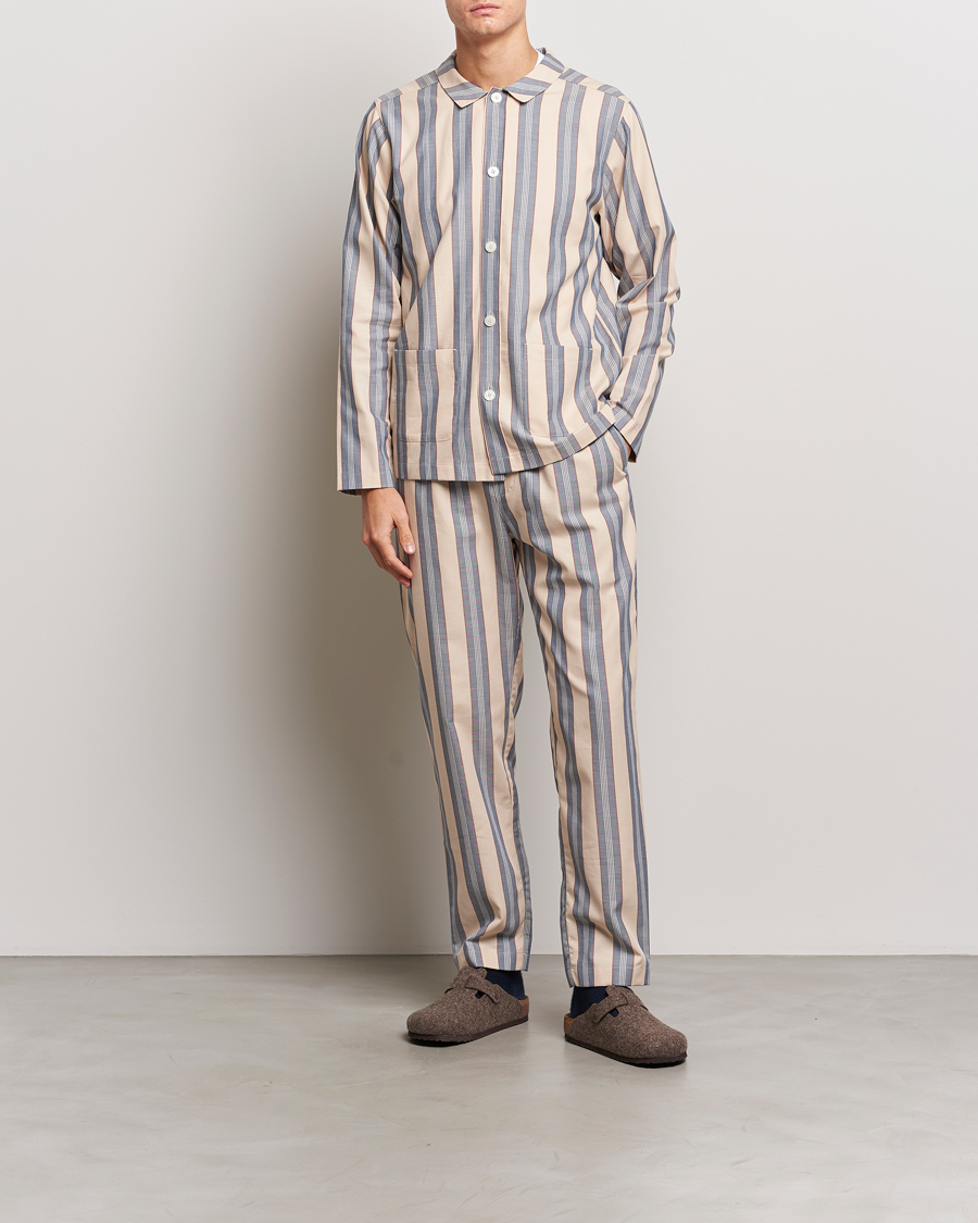 Heren | Pyjama's en gewaden | Nufferton | Uno Old School Pyjama Set Beige/Blue