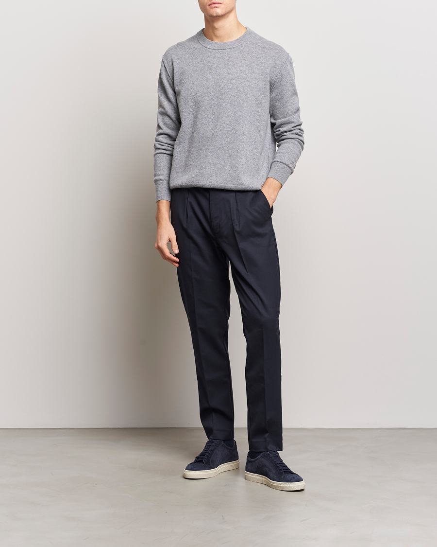 Heren | Truien | Filippa K | 93 Knitted Lambswool Crew Neck Sweater Grey Melange