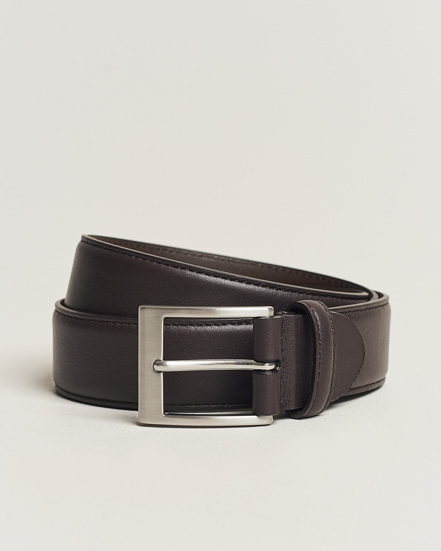 Heren | Riemen | Canali | Leather Belt Dark Brown Calf