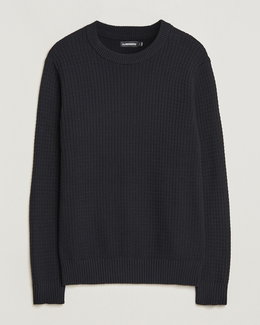 Heren | Truien | J.Lindeberg | Archer Structure Sweater Black