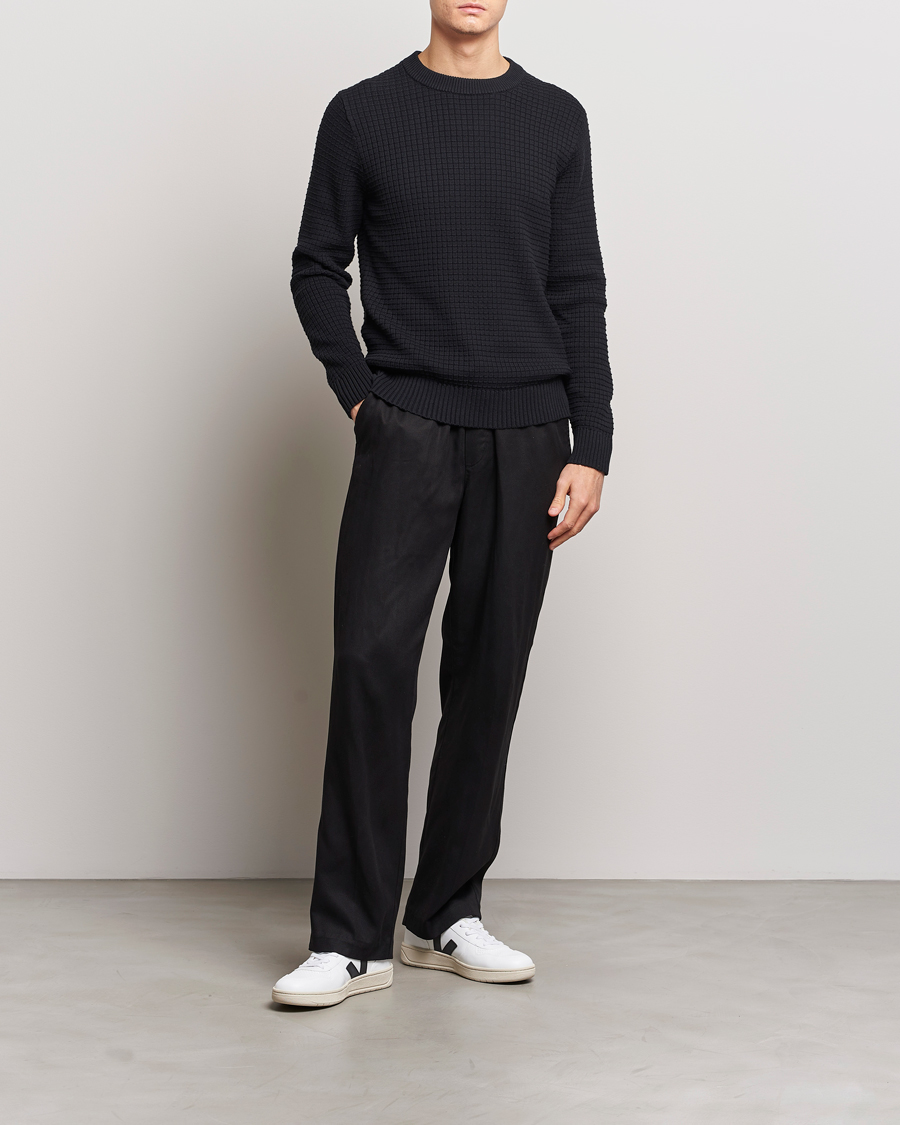 Heren | Truien | J.Lindeberg | Archer Structure Sweater Black