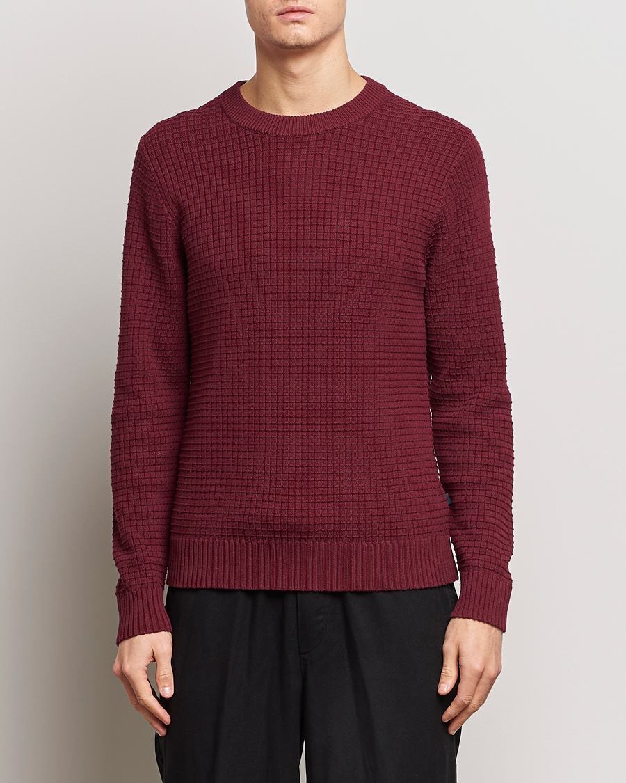 Heren | Truien | J.Lindeberg | Archer Structure Sweater Zinfandel