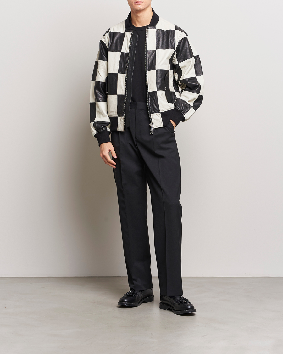 Heren | Jassen | J.Lindeberg | Milan Patchwork Leather Jacket Black