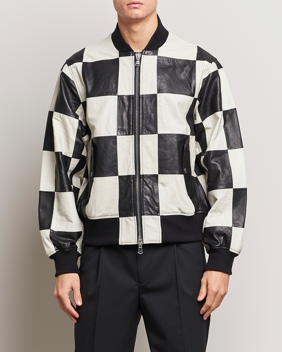 Heren | Jassen | J.Lindeberg | Milan Patchwork Leather Jacket Black