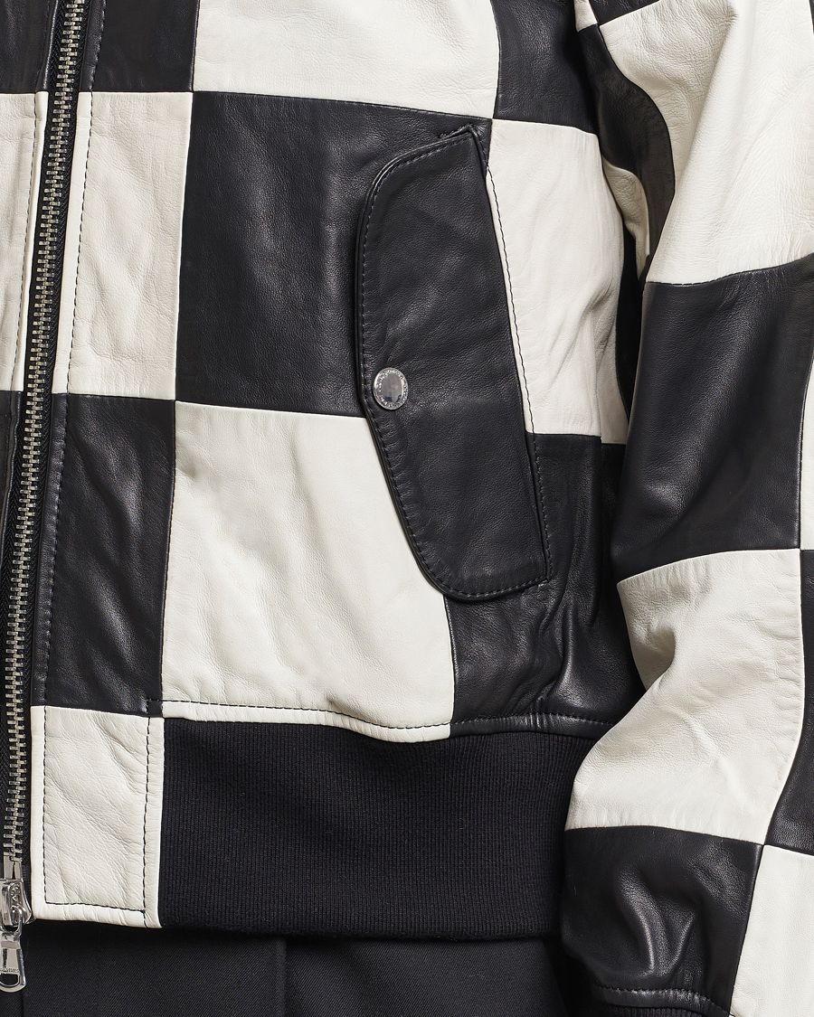 Heren | Jassen | J.Lindeberg | Milan Patchwork Leather Jacket Black