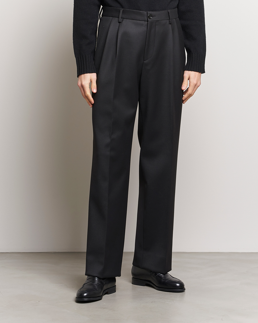 Heren | Broeken | J.Lindeberg | Haij Double Pleat Pants Black