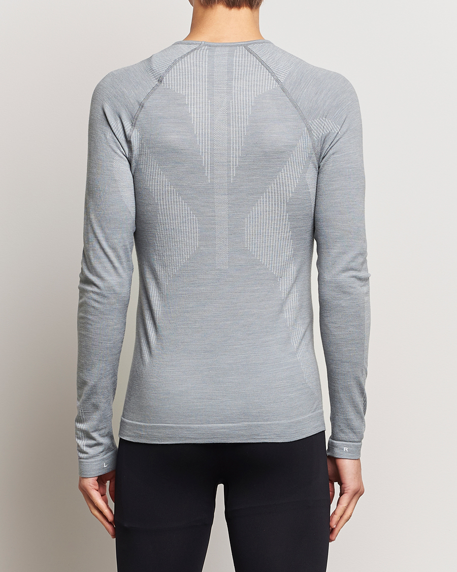 Heren | Training | Falke Sport | Falke Long Sleeve Wool Tech Shirt Grey Heather