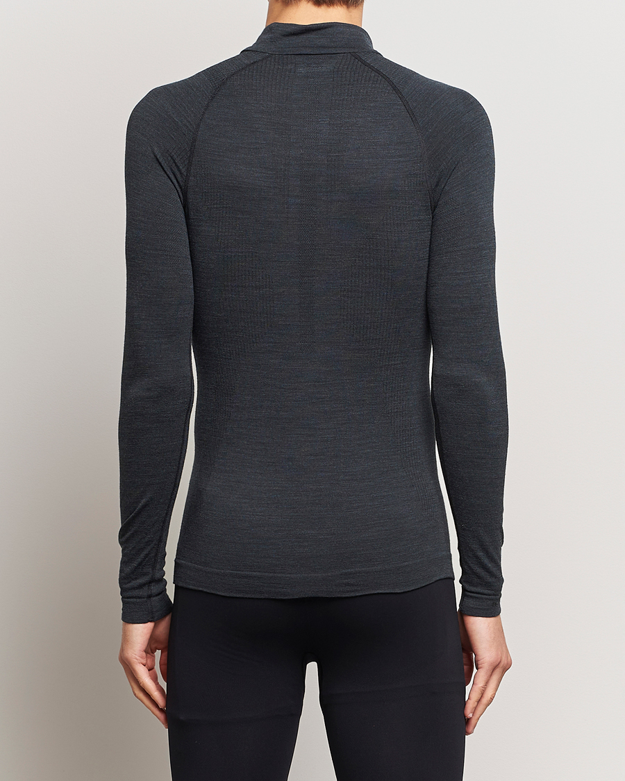 Heren | Training | Falke Sport | Falke Long Sleeve Wool Tech half Zip Shirt Black