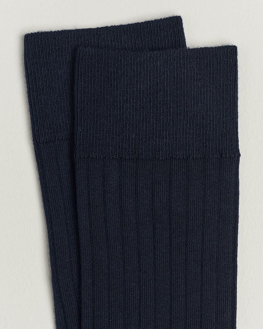 Heren | Sokken | A Day's March | Ribbed Cotton Socks Navy