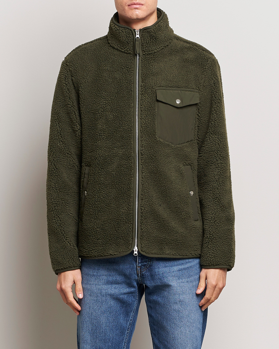 Heren |  | A Day's March | Tone Pile Fleece Jacket Deep Green