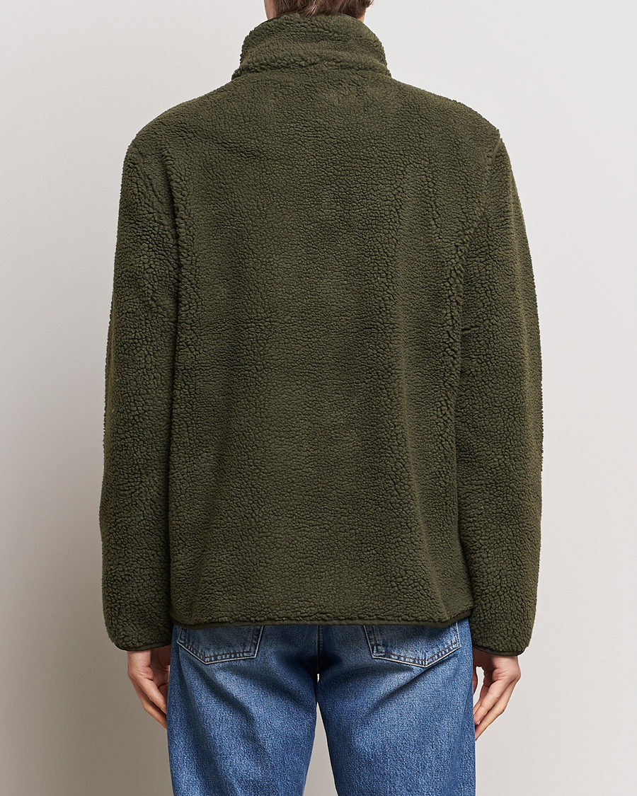A Day's March Tone Pile Fleece Jacket Deep Green | Man - CareOfCarl.nl