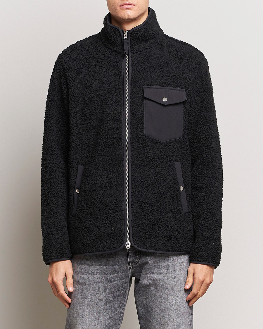 Heren | Truien | A Day's March | Tone Pile Fleece Jacket Black