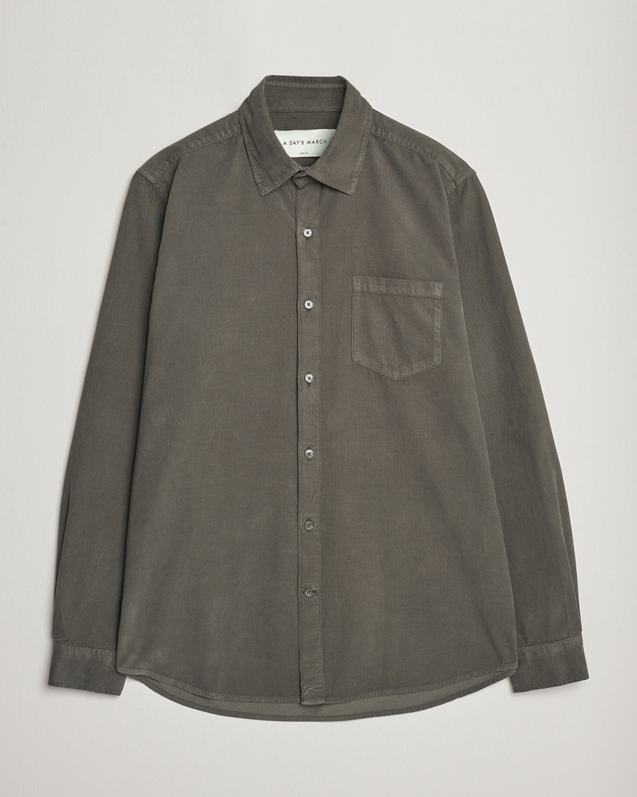Heren | Business & Beyond | A Day's March | Daintree Baby Cord Shirt Olive