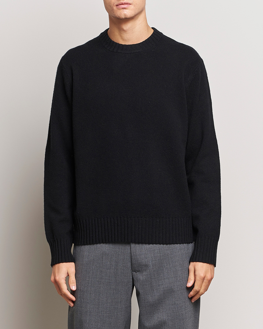 Heren | Truien | A Day's March | Marlow Lambswool Sweater Black