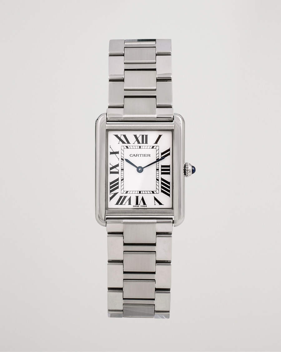 Heren | Cartier Pre-Owned Tank Solo Large W5200014 Steel White | Cartier Pre-Owned | Tank Solo Large W5200014 Steel White