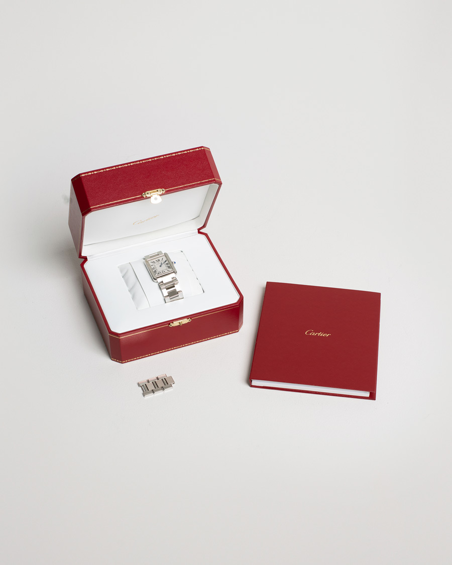 Heren | Cartier Pre-Owned Tank Solo Large W5200014 Steel White | Cartier Pre-Owned | Tank Solo Large W5200014 Steel White