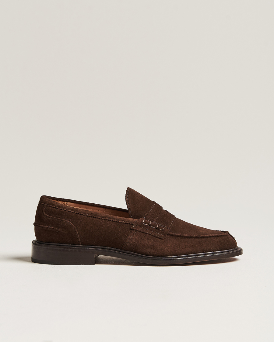 Heren | Instappers | Tricker's | James Penny Loafers Chocolate Suede