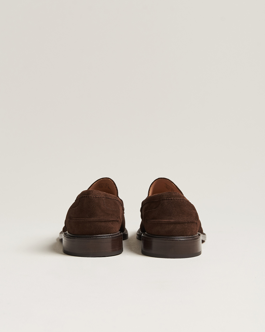 Heren | Instappers | Tricker's | James Penny Loafers Chocolate Suede
