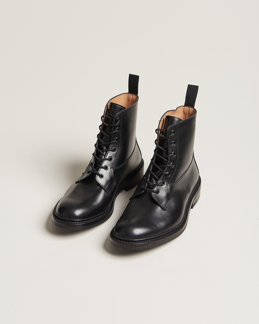 Heren | Handgjorda skor - Skoblockskampanj | Tricker\'s | Burford Dainite Country Boots Black Calf
