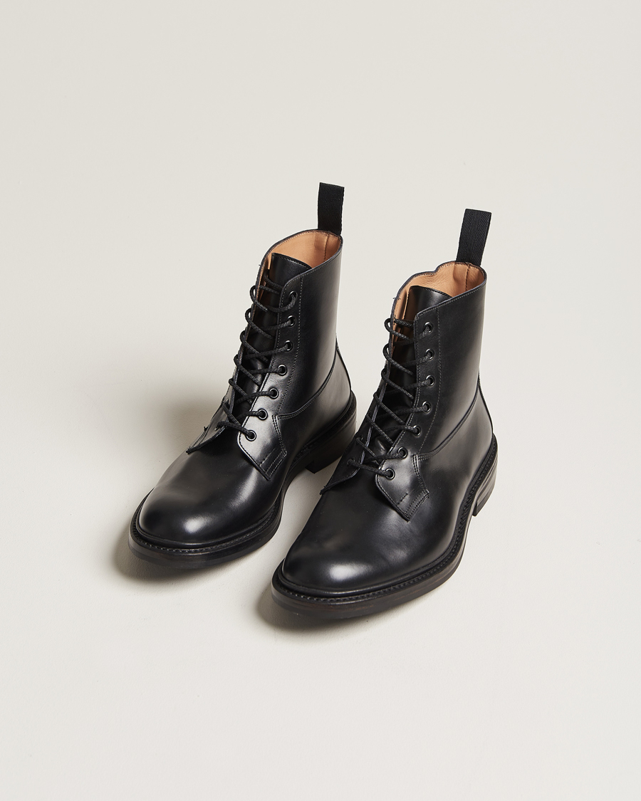 Heren | Laarzen | Tricker's | Burford Dainite Country Boots Black Calf