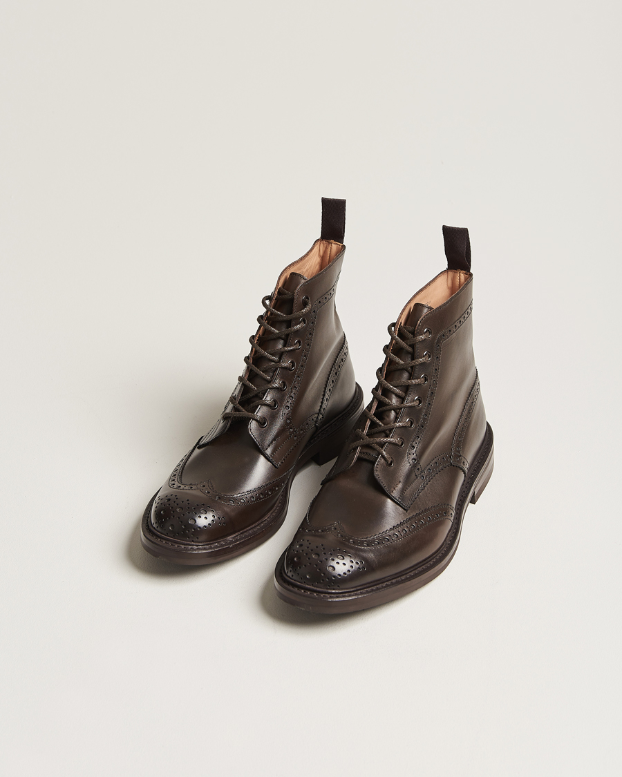 Heren | Veterlaarzen | Tricker's | Stow Dainite Country Boots Espresso Calf