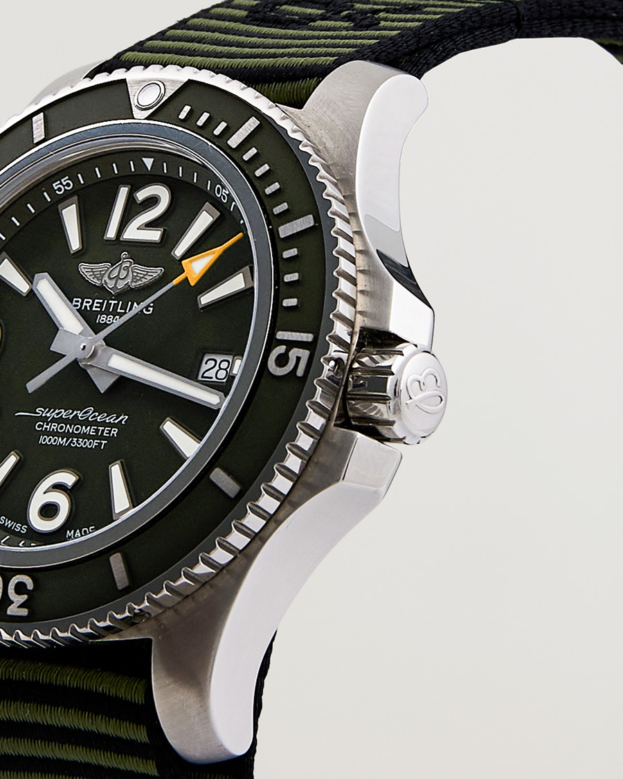 Heren | Breitling Pre-Owned Superocean 44 Outerknown A17367 Steel Green | Breitling Pre-Owned | Superocean 44 Outerknown A17367 Steel Green