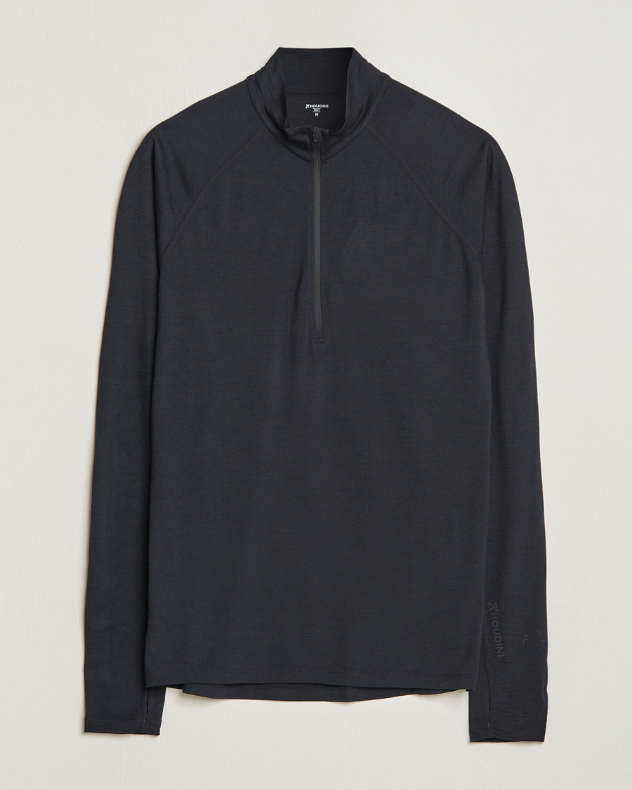 Heren | Thermisch Ondergoed | Houdini | Desoli Merino Light Half Zip True Black