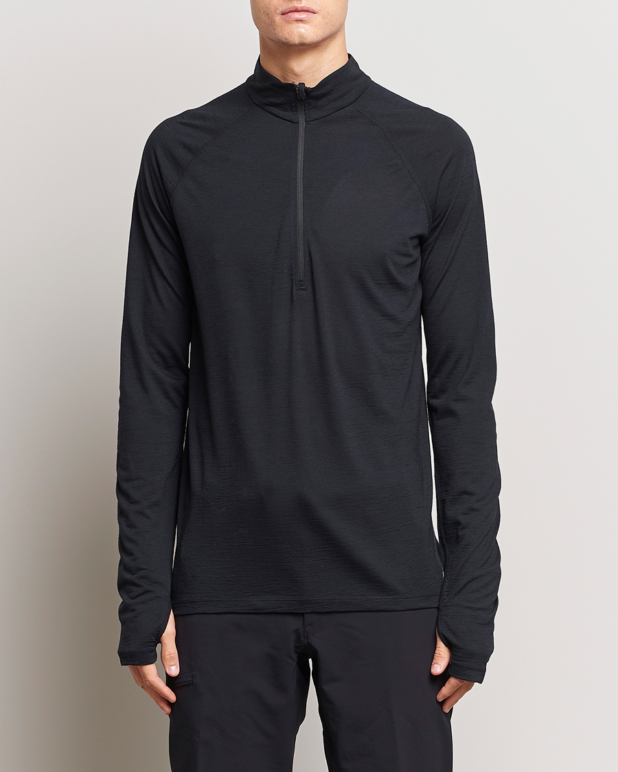 Heren | Truien | Houdini | Desoli Merino Light Half Zip True Black