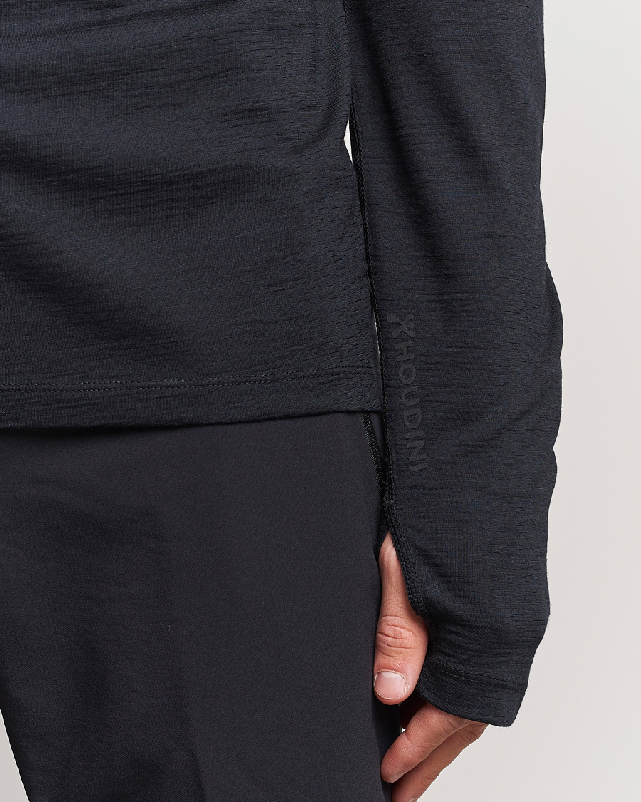 Heren | Thermisch Ondergoed | Houdini | Desoli Merino Light Half Zip True Black