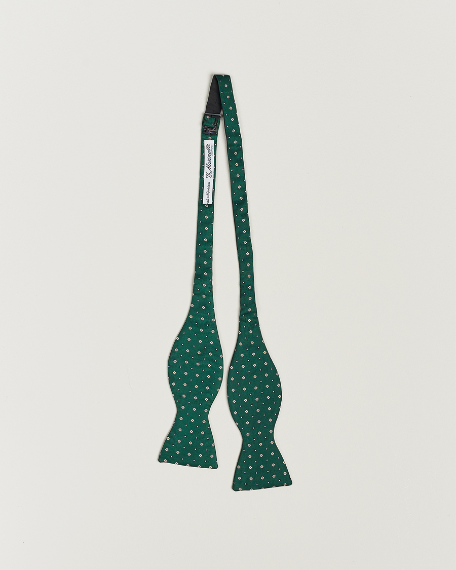 Heren | E. Marinella Silk Bow Tie Dark Green | E. Marinella | Silk Bow Tie Dark Green
