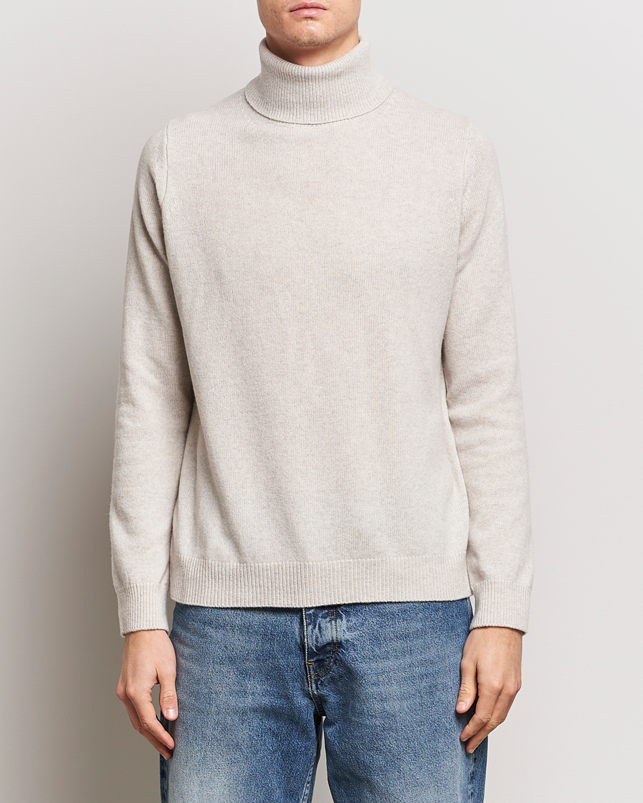 Heren | Afdelingen | Samsøe Samsøe | Isak Merino Knitted Turtleneck Silver Lining