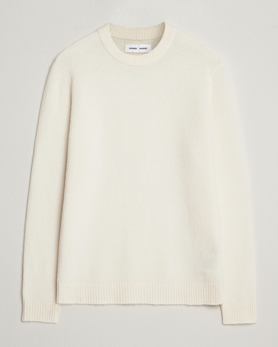Heren | Truien | Samsøe Samsøe | Butler Yak Crew Neck Clear Cream