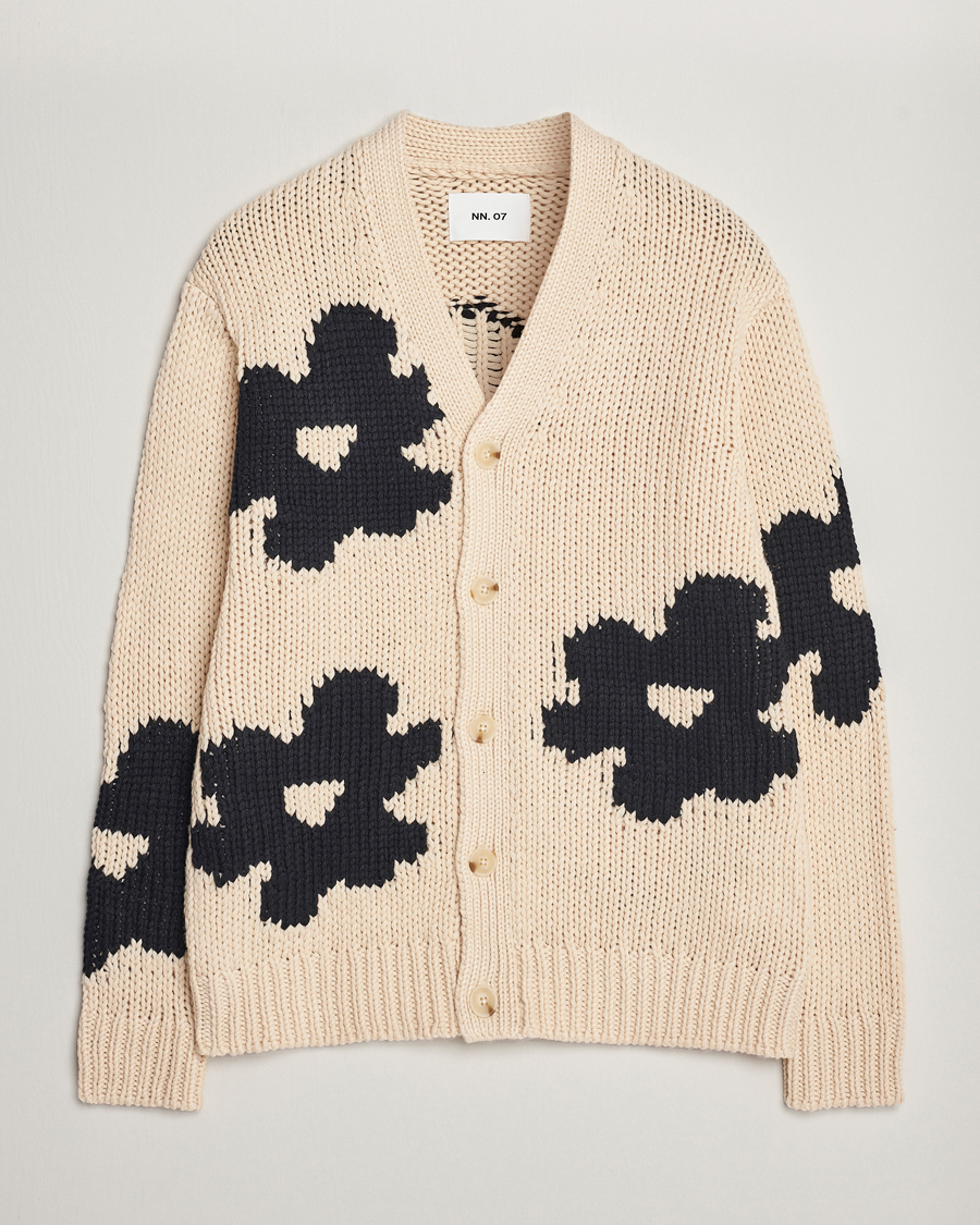 Heren | Truien | NN07 | Mika Cardigan Ecru Multi