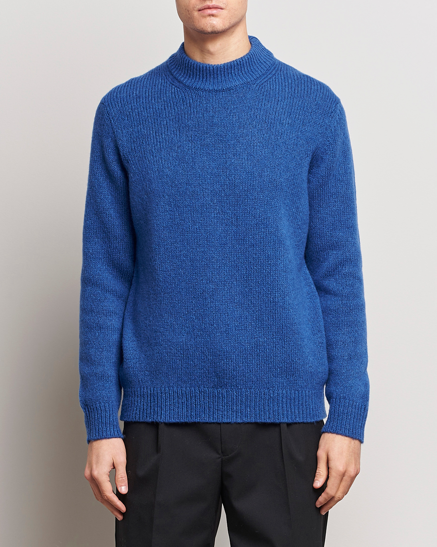 Heren | Sale | NN07 | Nick Mock Neck Sweater Blue
