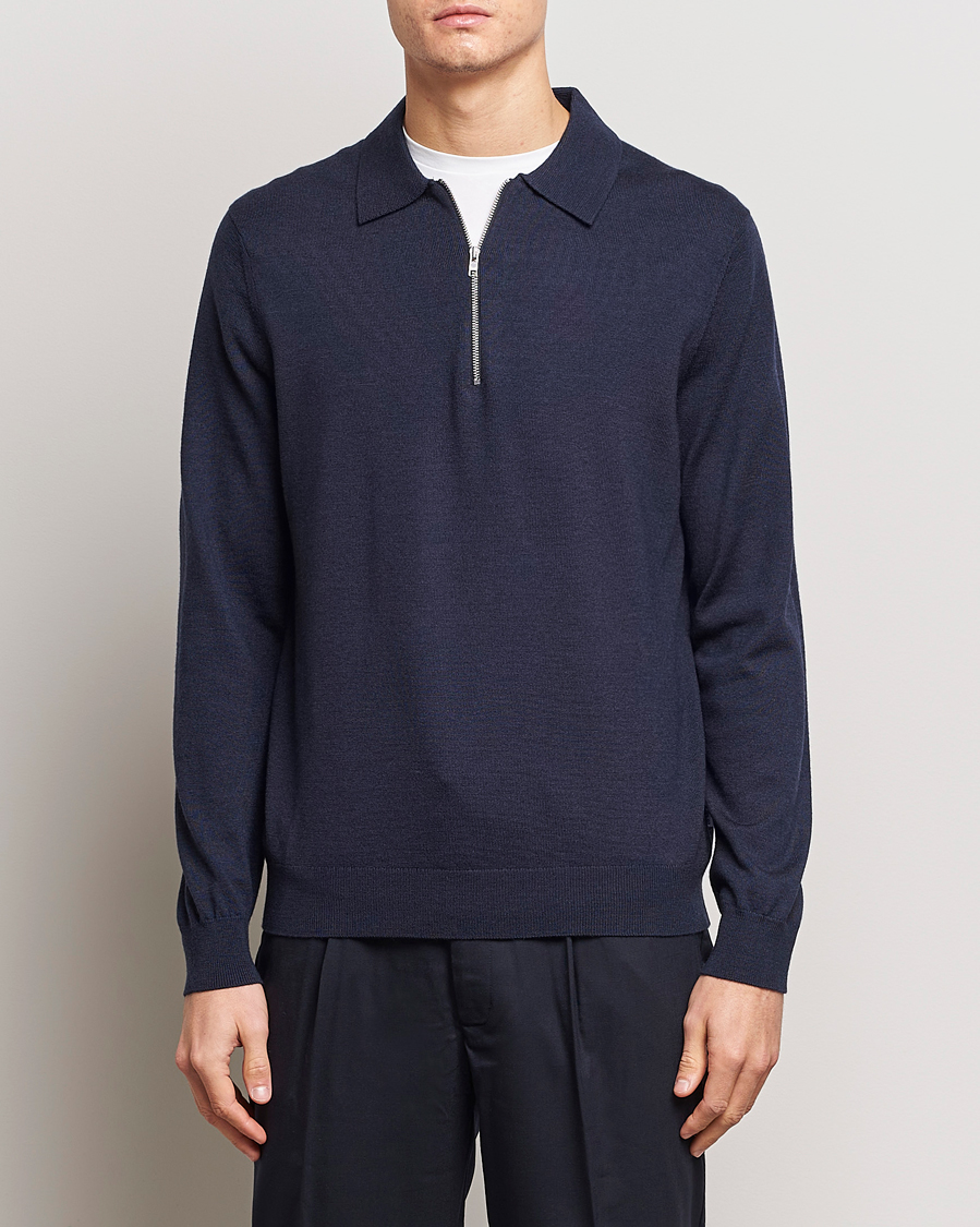 Heren |  | NN07 | Sergio Half-Zip Polo Navy Melange