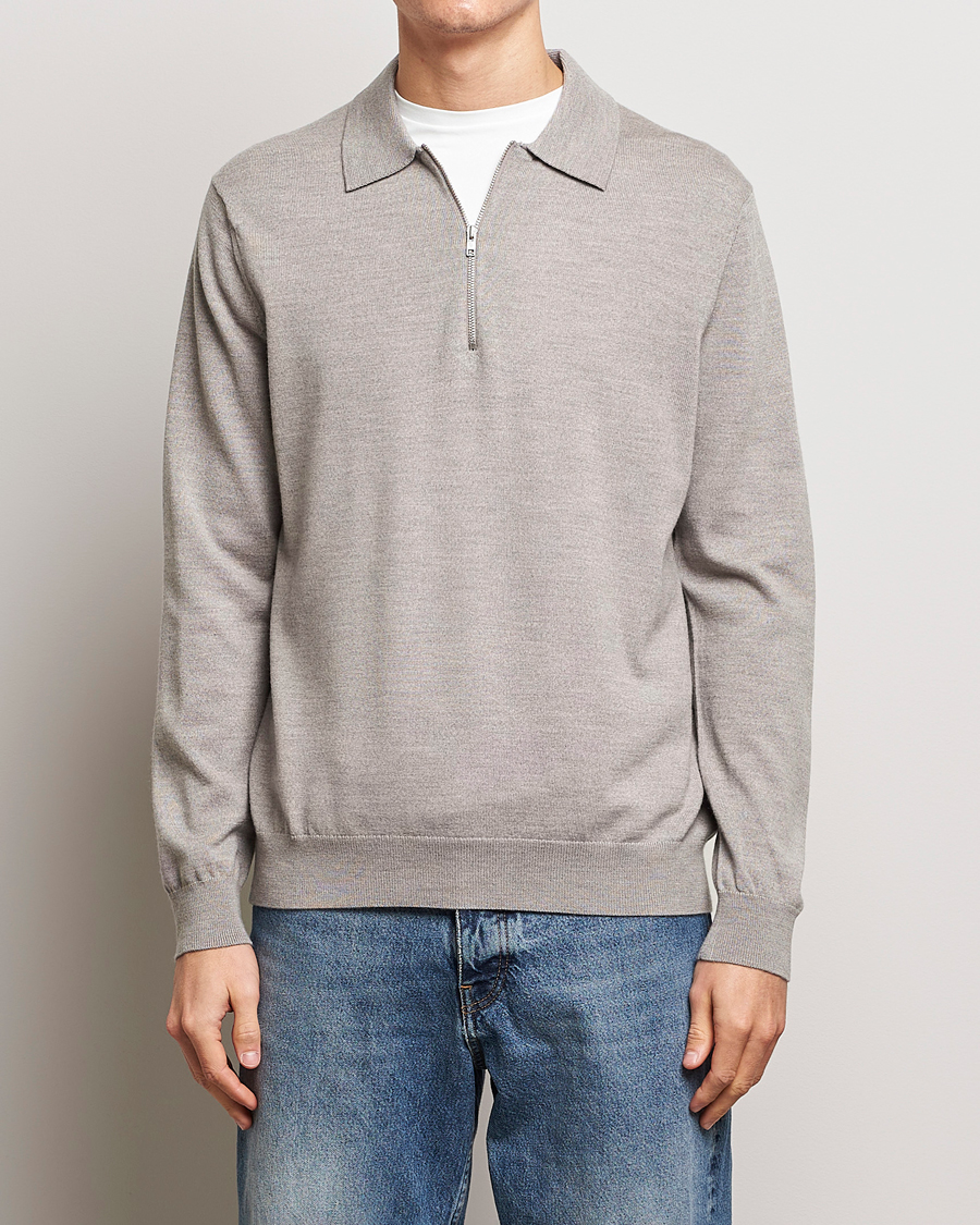 Heren | NN07 | NN07 | Sergio Half-Zip Polo Stone