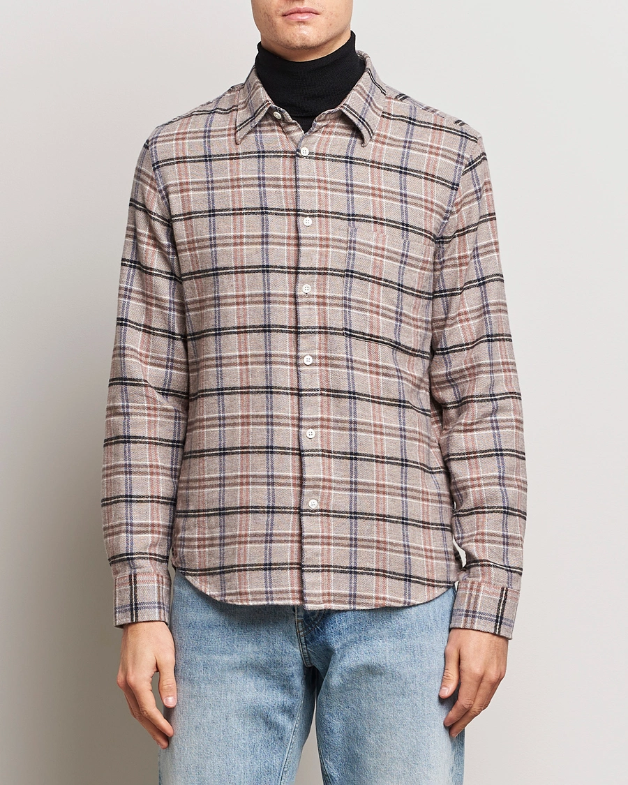 Heren | Casual | NN07 | Arne Checked Cotton Shirt Pastel