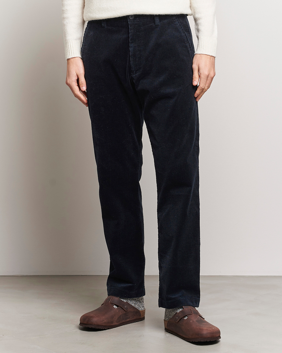 Heren | Business & Beyond | NN07 | Alex Regular Fit Corduroy Pants Navy Blue