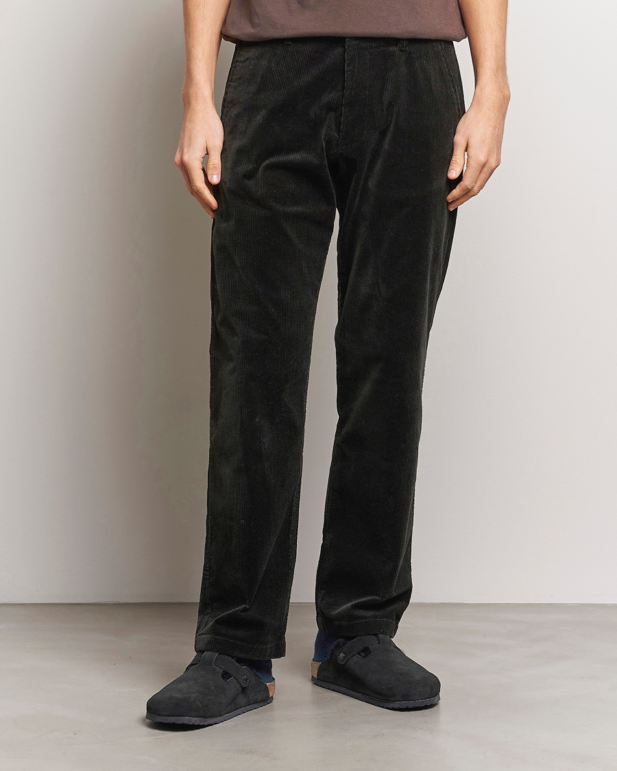 Heren |  | NN07 | Alex Straight Fit Corduroy Pants Dark Green