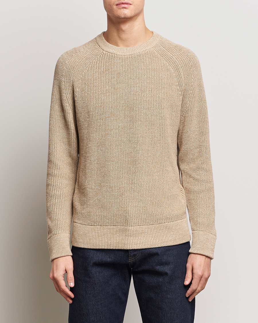 Heren |  | NN07 | Jacobo Cotton Crewneck Sweater Desert Khaki