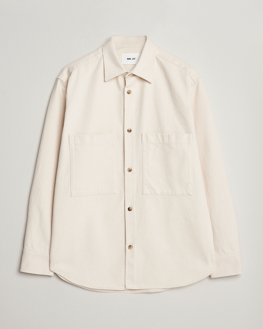 Heren | Overhemden | NN07 | Freddy Cotton Overshirt Ecru