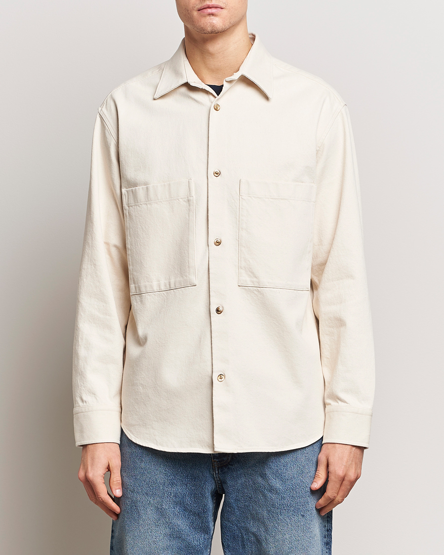 Heren | Overhemden | NN07 | Freddy Cotton Overshirt Ecru