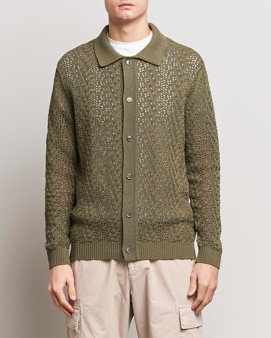 Heren | Sale -20% | NN07 | Vito Lace Cardigan Dark Green