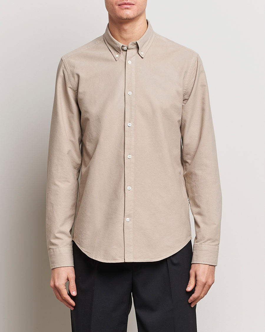 Heren | Overhemden | NN07 | Arne Button Down Oxford Shirt Khaki Sand